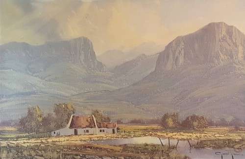 Gerrit Roon - Cape dutch farmhouse at the foot of the mountains