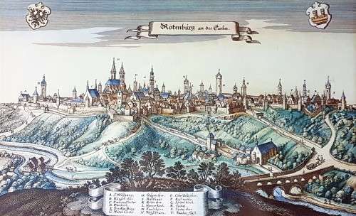 Old German cities - Three prints