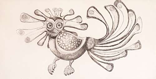 S Baum - Eskimo Bird - Etching