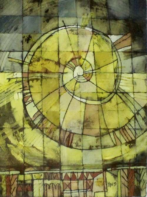 Lynne Hoyle - Abstract - Patina and Gold Leaf
