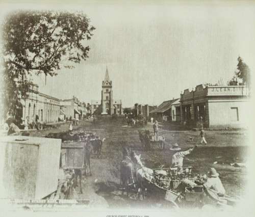 Historical reproduction print - Church Street, Pretoria 1890
