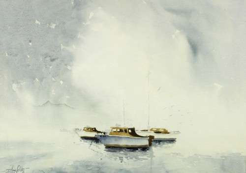 Johan Manefeldt - Boat scene - Absolutely stunning - A treasure!! Bid now!!