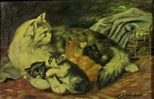 W Steinbach - Cat with kittens