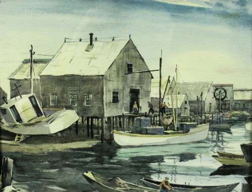 Harbor scene - Print
