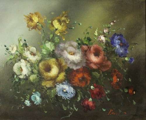 Still life flower study number 2 - Absolutely stunning - Oil painting - Low price! - Bid now!