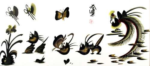 Pair of Chinese works - Two beauties! - Mixed media - Low price! - Bid now!
