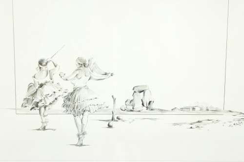 Abe Mathabe - Tryptich - Ladies dancing - 90cm x 38cm - Simply beautiful!! Giveaway price, bid now!
