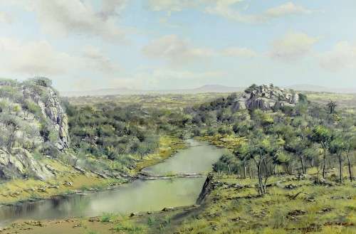 Errol Norbury - River in an expansive landscape