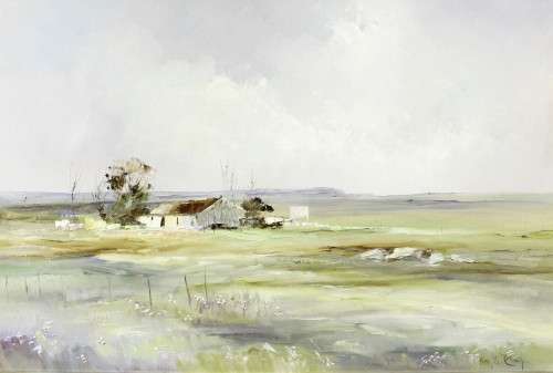 Barbara Ploner - Beautiful farmscene - A stunner! - 75cm x 50cm -  Low price, bid now!!
