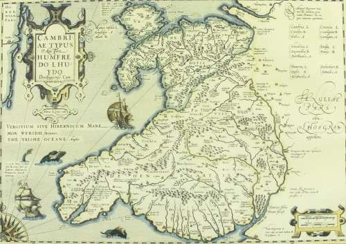 Map - Old print of England