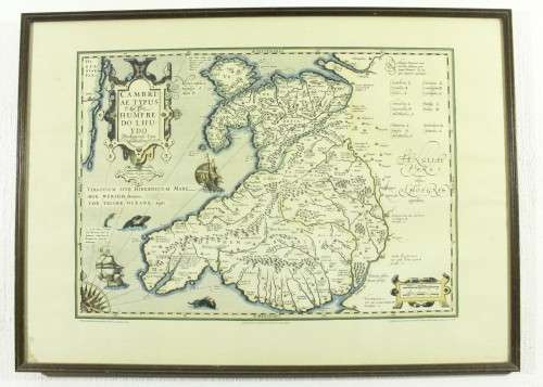 Map - Old print of England
