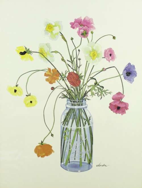 Sandra Tomella - Pair of flower arrangements
