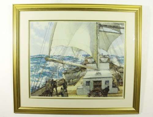 Montague Dawson - Renowned American artist - Sailboat