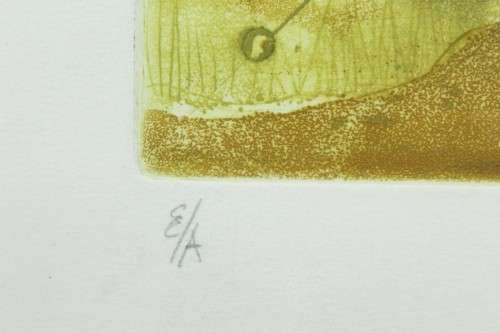 Jim Carning? - Pair of abstract etchings