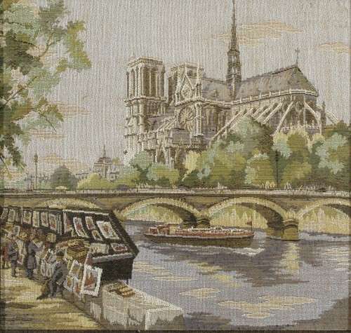 Needle point - Bridge and church