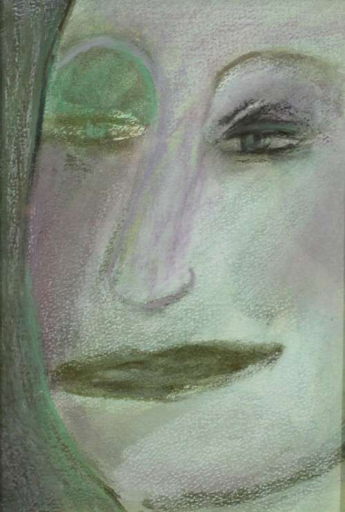 Nina Romm - After dinner mints - Pastel - A stunning piece of art! Bid now!