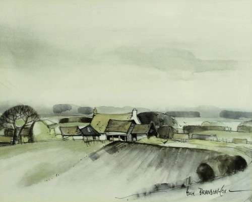 Hugh Brandon Cox - Abstract farm scene