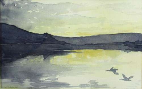 WE Mostert - Lake scene