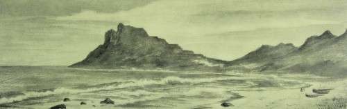 Houtbay Nek - An old print