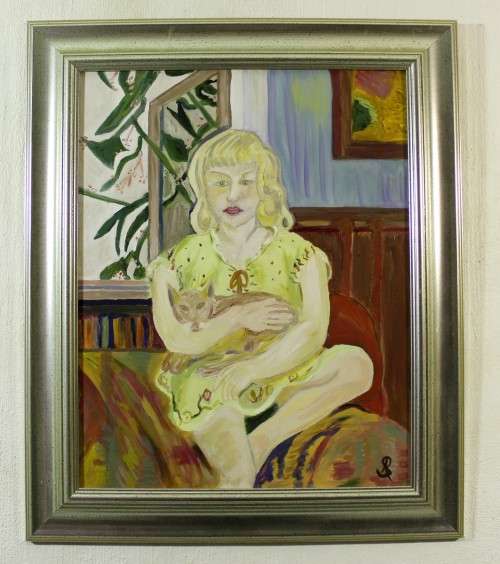 Unknown - Girl with a cat