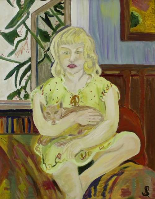 Unknown - Girl with a cat