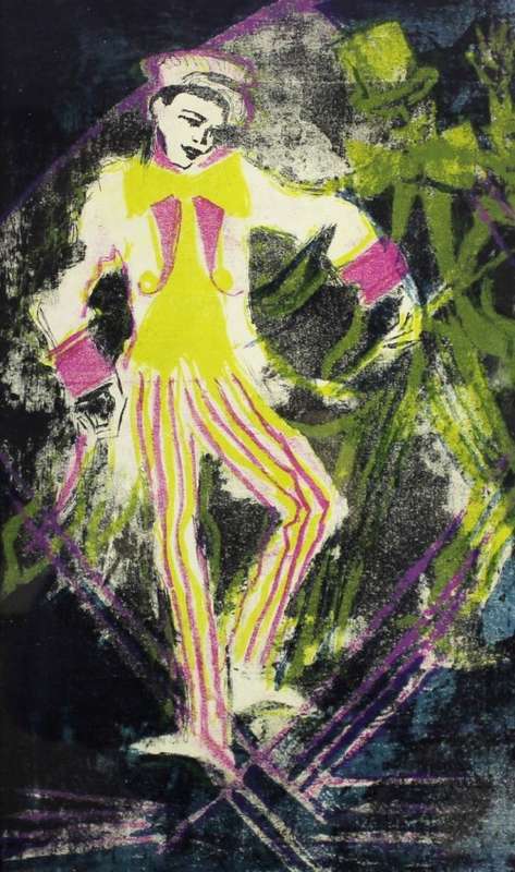 Grethe Schonken - Harlequin - Mixed media - A beauty!! Low price!!  Bid now!