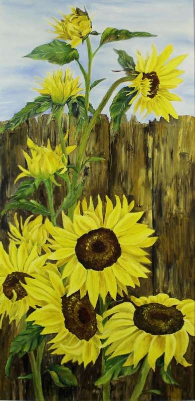 Sun flowers  - Oil painting