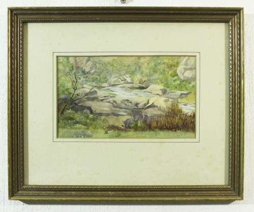 Rock pool - Unsigned water color painting