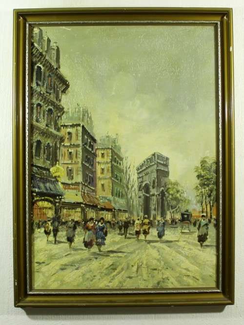 Parisian scene - Oil painting