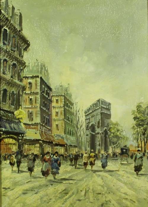 Parisian scene - Oil painting