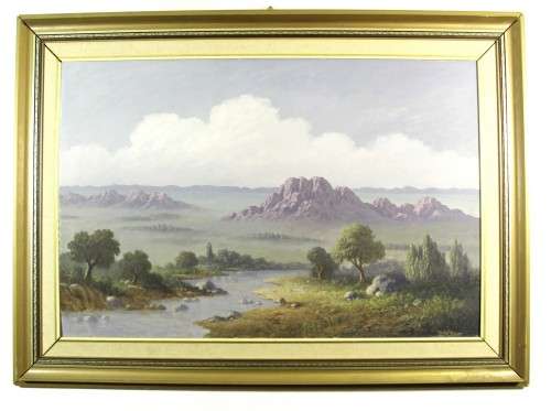 Victor Visser - Mountain and river scene