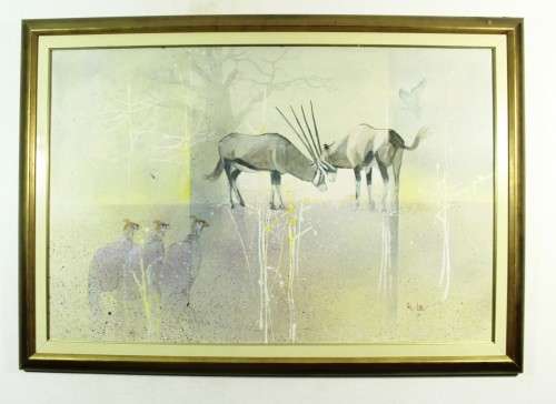 Peter Botha - Gemsbok - A stunning painting! - Bid now!!