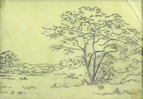Erich Mayer - Landscape with tree