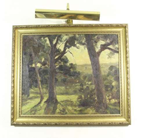 European school - Landscape - With lamp