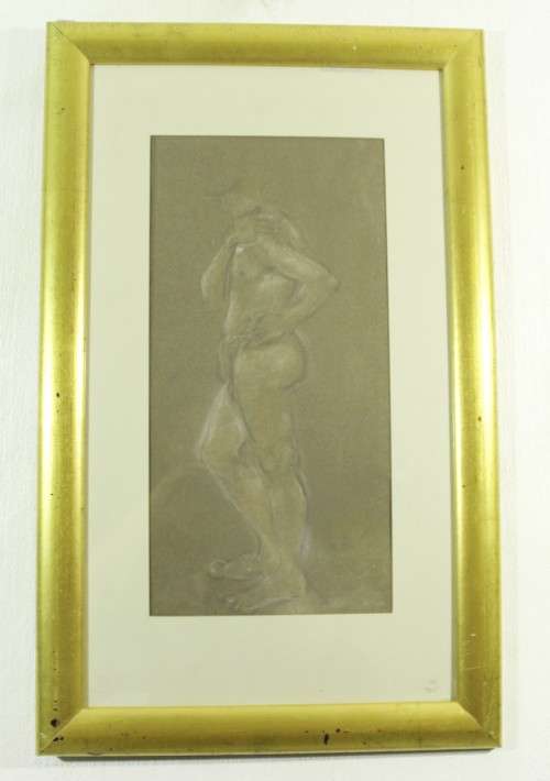 Male nude - A pastel drawing