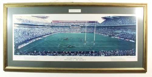1995 Rugby World Cup Poster - Signed by Kitch Christie - Iconic piece of history!!