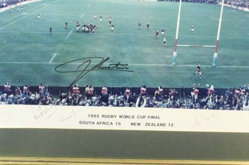1995 Rugby World Cup Poster - Signed by Kitch Christie - Iconic piece of history!!