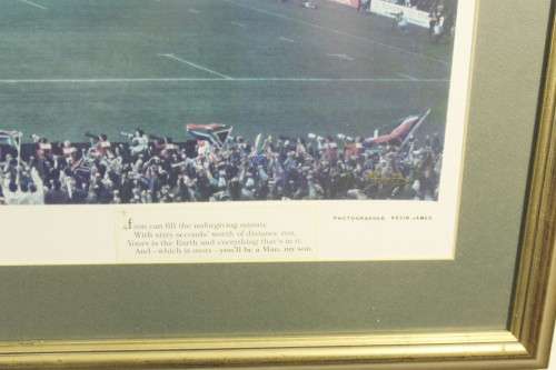 1995 Rugby World Cup Poster - Signed by Kitch Christie - Iconic piece of history!!