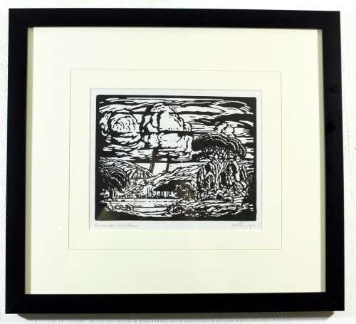 Pierneef - Landscape with house - A beautiful photo lithograph!! Bid now!