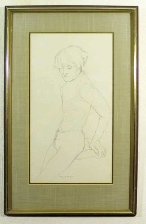 Fleur Ferri - Acrobat seated - Pen / Ink on paper