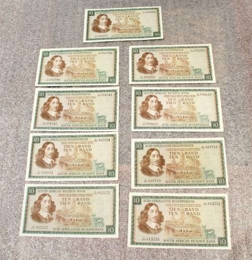 R10 - TW de Jongh - Nine notes - Good, used condition - Low price - Bid now!