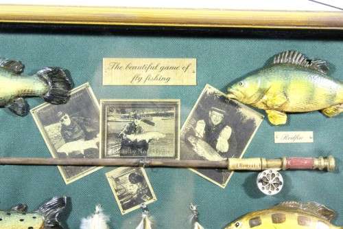 Fly fishing framed display