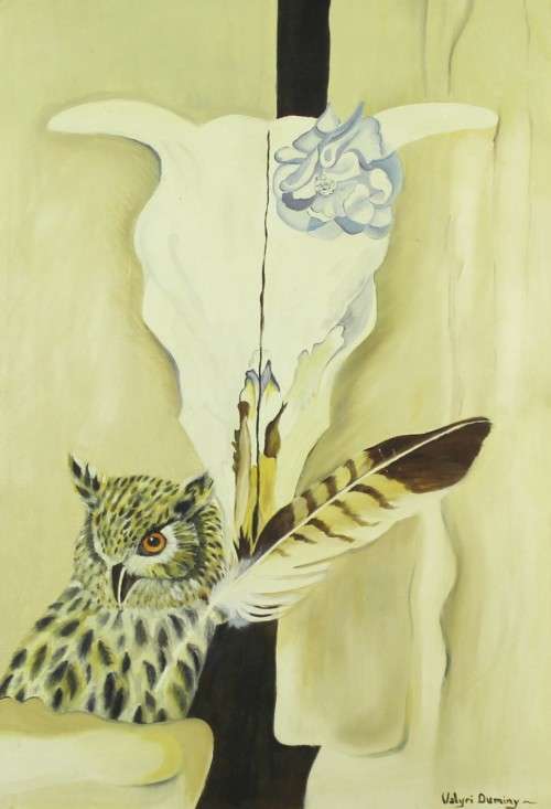 Valyri Duminy - Abstract with owl