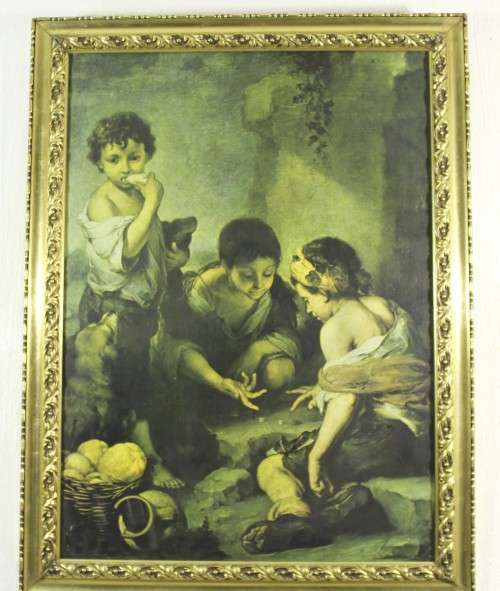 Bartolome Murillo - Children playing - A lovely print! - Giveaway price! - Bid now!!