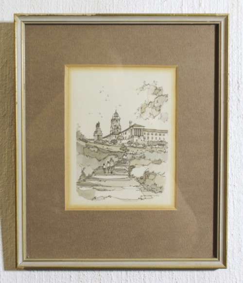 Don Adair - four little prints - Union Building, Paul Kruger, Raadsaal, Palace of Justice