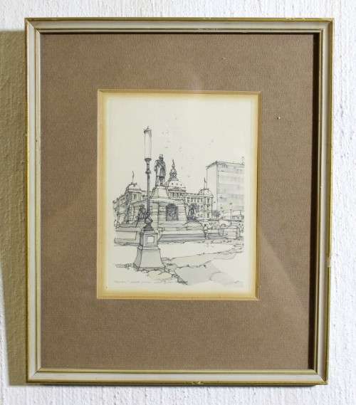 Don Adair - four little prints - Union Building, Paul Kruger, Raadsaal, Palace of Justice