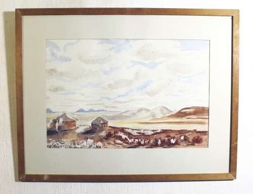 DV Bormann - Rondavels in a landscape