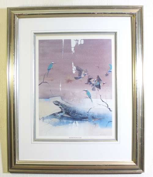 Keith Joubert - limited edition litho - white fronted bee-eater