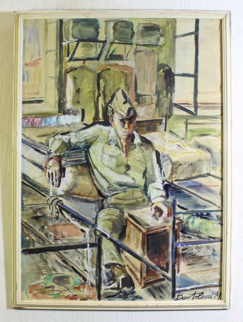 Bartolozzi - soldier sitting at his bed