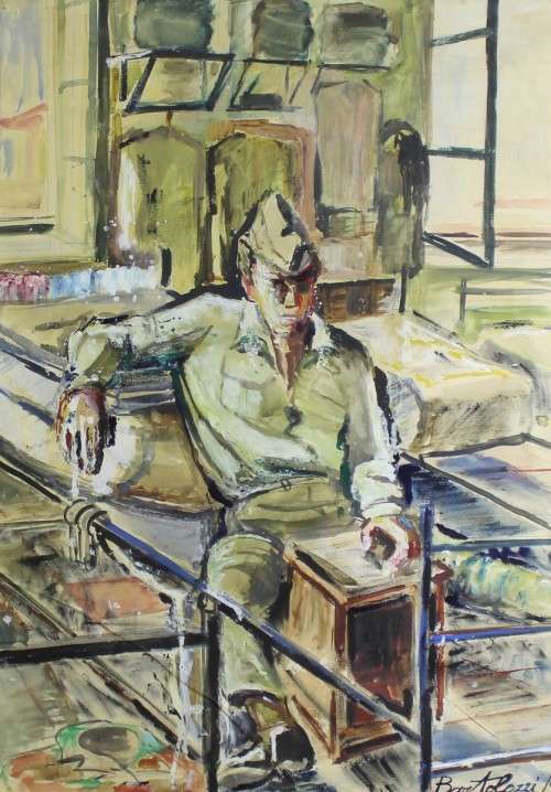 Bartolozzi - soldier sitting at his bed